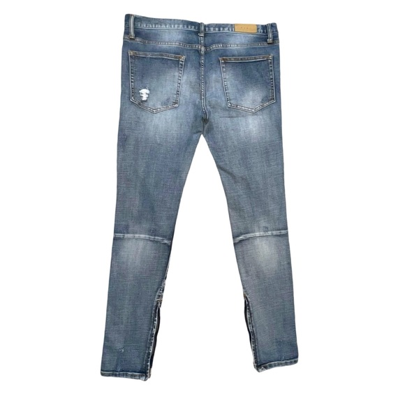 MNML Men’s Distressed Button-Fly Jeans 36x34 - Picture 4 of 11